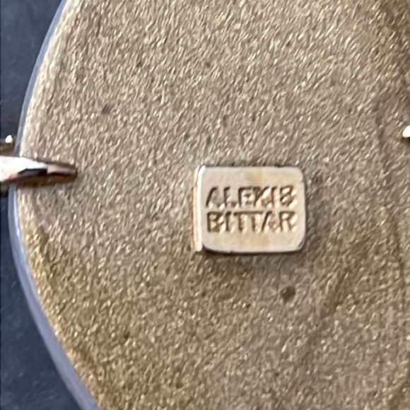 Alex Bittar Blue Teal Seafoam Lucite Crystal Encrusted Gold Branch Drop Earrings - Picture 8 of 15